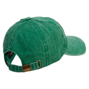 Horror Night Embroidered Unstructured Pigment Dyed Cotton Cap - Kelly-Green OSFM