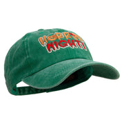 Horror Night Embroidered Unstructured Pigment Dyed Cotton Cap - Kelly-Green OSFM