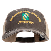 U.S. Army 155th Armored Brigade Combat Team Embroidered Low Profile Special Cotton Mesh Cap - Brown-Khaki OSFM