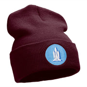 Rocket Insignia Embroidered Long Beanie Made in USA