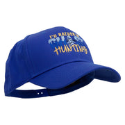 I'd Rather Be Ghost Hunting in Halloween Embroidered Six Panels Pro Style Cap - Royal OSFM