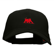 The Crimson Bull Embroidered Low Profile Cap