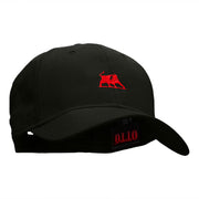 The Crimson Bull Embroidered Low Profile Cap