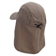 Stonehenge Embroidered Mens UV 50+ Drawstring Flap Cap - Khaki OSFM