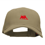 The Crimson Bull Embroidered Low Profile Cap