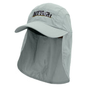 Stonehenge Embroidered Mens UV 50+ Drawstring Flap Cap - Grey OSFM