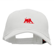 The Crimson Bull Embroidered Low Profile Cap