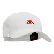 The Crimson Bull Embroidered Low Profile Cap