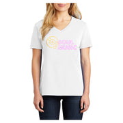 Soul Music CD Graphic Design Ladies V-Neck