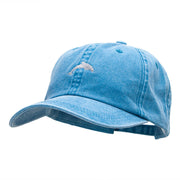 The Dolphin Embroidered Pigment Dyed Wash Caps