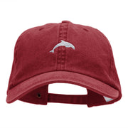 The Dolphin Embroidered Pigment Dyed Wash Caps