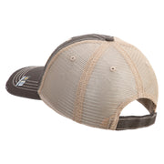 U.S. Army 163rd Armored Brigade Embroidered Low Profile Special Cotton Mesh Cap - Brown-Khaki OSFM