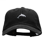 The Dolphin Embroidered Pigment Dyed Wash Caps