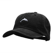 The Dolphin Embroidered Pigment Dyed Wash Caps