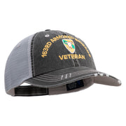 U.S. Army 163rd Armored Brigade Embroidered Low Profile Special Cotton Mesh Cap - Black OSFM