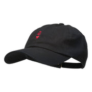 Q Heart Symbol Embroidered Washed Cap