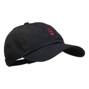 Q Heart Symbol Embroidered Washed Cap