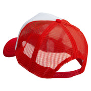 Spooky Embroidered Summer Foam Mesh Trucker Cap - Red-White OSFM