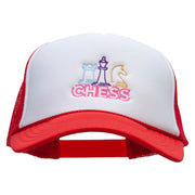 3 Piece Chess Embroidered Summer Foam Mesh Trucker Cap