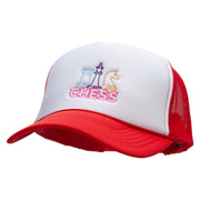 3 Piece Chess Embroidered Summer Foam Mesh Trucker Cap