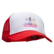 3 Piece Chess Embroidered Summer Foam Mesh Trucker Cap