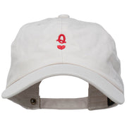 Q Heart Symbol Embroidered Washed Cap