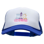 3 Piece Chess Embroidered Summer Foam Mesh Trucker Cap