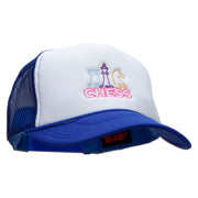 3 Piece Chess Embroidered Summer Foam Mesh Trucker Cap