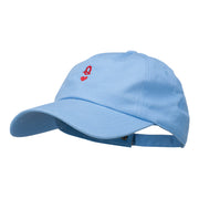 Q Heart Symbol Embroidered Washed Cap