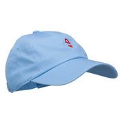 Q Heart Symbol Embroidered Washed Cap