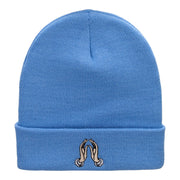 Spiritual Hands Embroidered Long Knitted Beanie