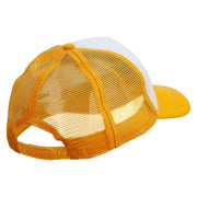 Spooky Embroidered Summer Foam Mesh Trucker Cap - Yellow-White OSFM