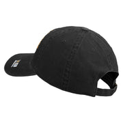 U.S. Army 163rd Armored Brigade Embroidered Washed Solid Pigment Dyed Cotton Twill Brass Buckle Cap - Black OSFM