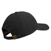 U.S. Army 163rd Armored Brigade Embroidered Washed Solid Pigment Dyed Cotton Twill Brass Buckle Cap - Black OSFM
