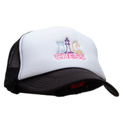 3 Piece Chess Embroidered Summer Foam Mesh Trucker Cap