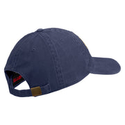 U.S. Army 163rd Armored Brigade Embroidered Washed Solid Pigment Dyed Cotton Twill Brass Buckle Cap - Navy OSFM