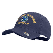 U.S. Army 278th Armored Cavalry Regiment Embroidered Washed Solid Pigment Dyed Cotton Twill Brass Buckle Cap - Navy OSFM