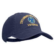 U.S. Army 278th Armored Cavalry Regiment Embroidered Washed Solid Pigment Dyed Cotton Twill Brass Buckle Cap - Navy OSFM