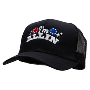 I'm All In Embroidered Solid Cotton Twill Mesh Prostyle Cap