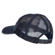 Fishing Papa Embroidered Low Profile Cotton Mesh Cap