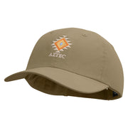 Aztec Embroidered Low Profile Dyed Cotton Twill Cap - Khaki OSFM