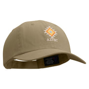 Aztec Embroidered Low Profile Dyed Cotton Twill Cap - Khaki OSFM