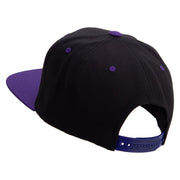 Wanna Play A Game Embroidered Wool Blend 2 Tone Classic Snapback - Black-Purple OSFM