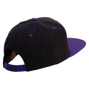 Wanna Play A Game Embroidered Wool Blend 2 Tone Classic Snapback - Black-Purple OSFM