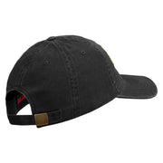 U.S. Army 278th Armored Cavalry Regiment Embroidered Washed Solid Pigment Dyed Cotton Twill Brass Buckle Cap - Black OSFM