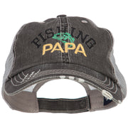 Fishing Papa Embroidered Low Profile Cotton Mesh Cap