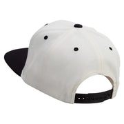 Wanna Play A Game Embroidered Wool Blend 2 Tone Classic Snapback - Natural-Black OSFM