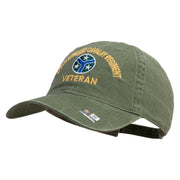 U.S. Army 278th Armored Cavalry Regiment Embroidered Washed Solid Pigment Dyed Cotton Twill Brass Buckle Cap - Olive OSFM