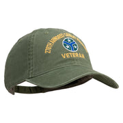 U.S. Army 278th Armored Cavalry Regiment Embroidered Washed Solid Pigment Dyed Cotton Twill Brass Buckle Cap - Olive OSFM