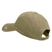 U.S. Army 278th Armored Cavalry Regiment Embroidered Washed Solid Pigment Dyed Cotton Twill Brass Buckle Cap - Khaki OSFM